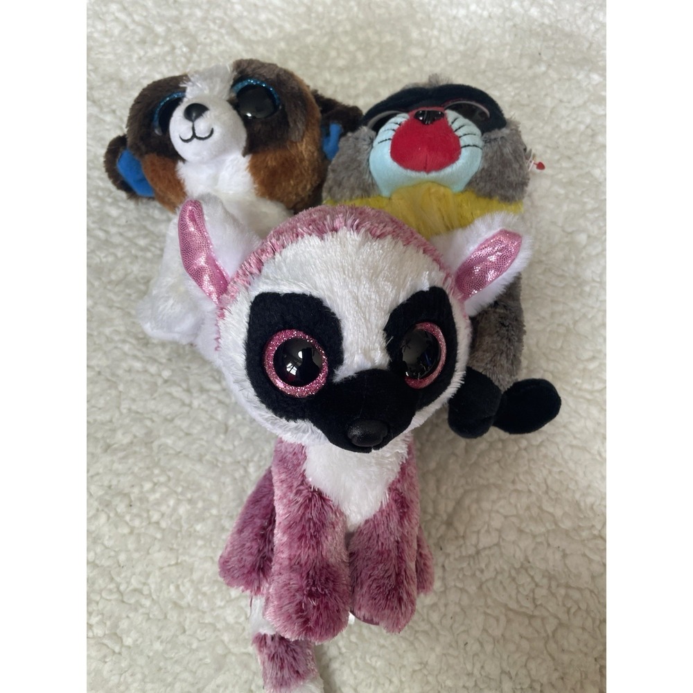 Ty Beanie Boo lot of 3 Leeann, Duke , Wasabi